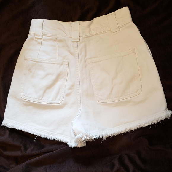 CHAZ Pure White Shorts High Waist Vintage - Picture 4 of 9